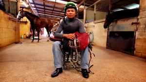 BATTLER: Port Macquarie Jockey Marlon Dolendo is slowly making his way back to riding after having a kidney transplant. 